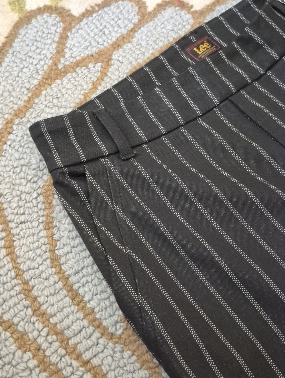 NWT Lee Black Pinstripe Dress Pants Womens Size Medoum - Picture 3 of 10